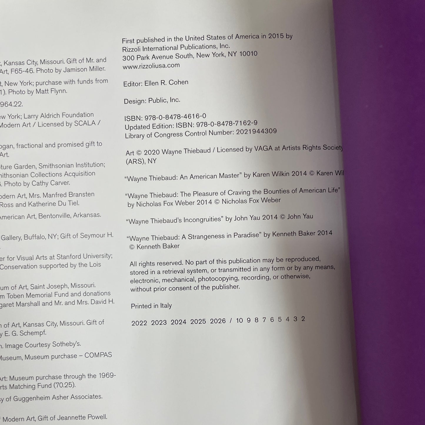 Wayne Thiebaud: Updated Edition 洋書