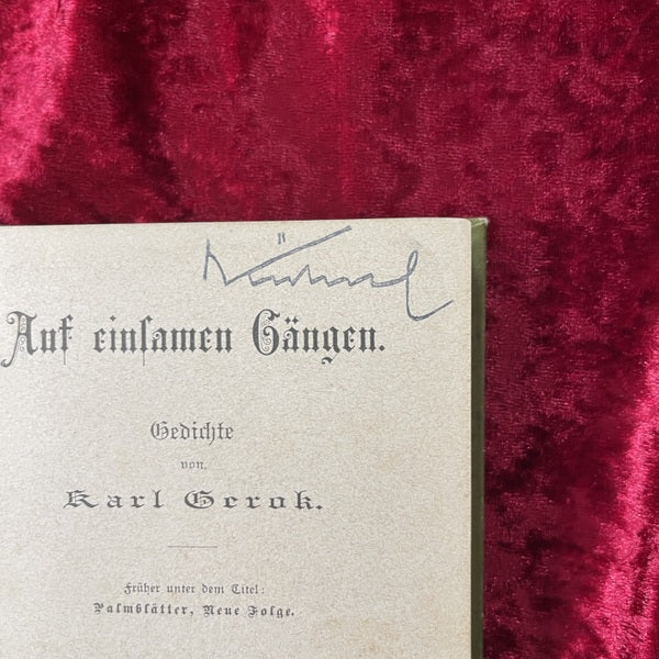 Auf einsamen Gangen (孤独な小道にて)　アンティーク　洋古書