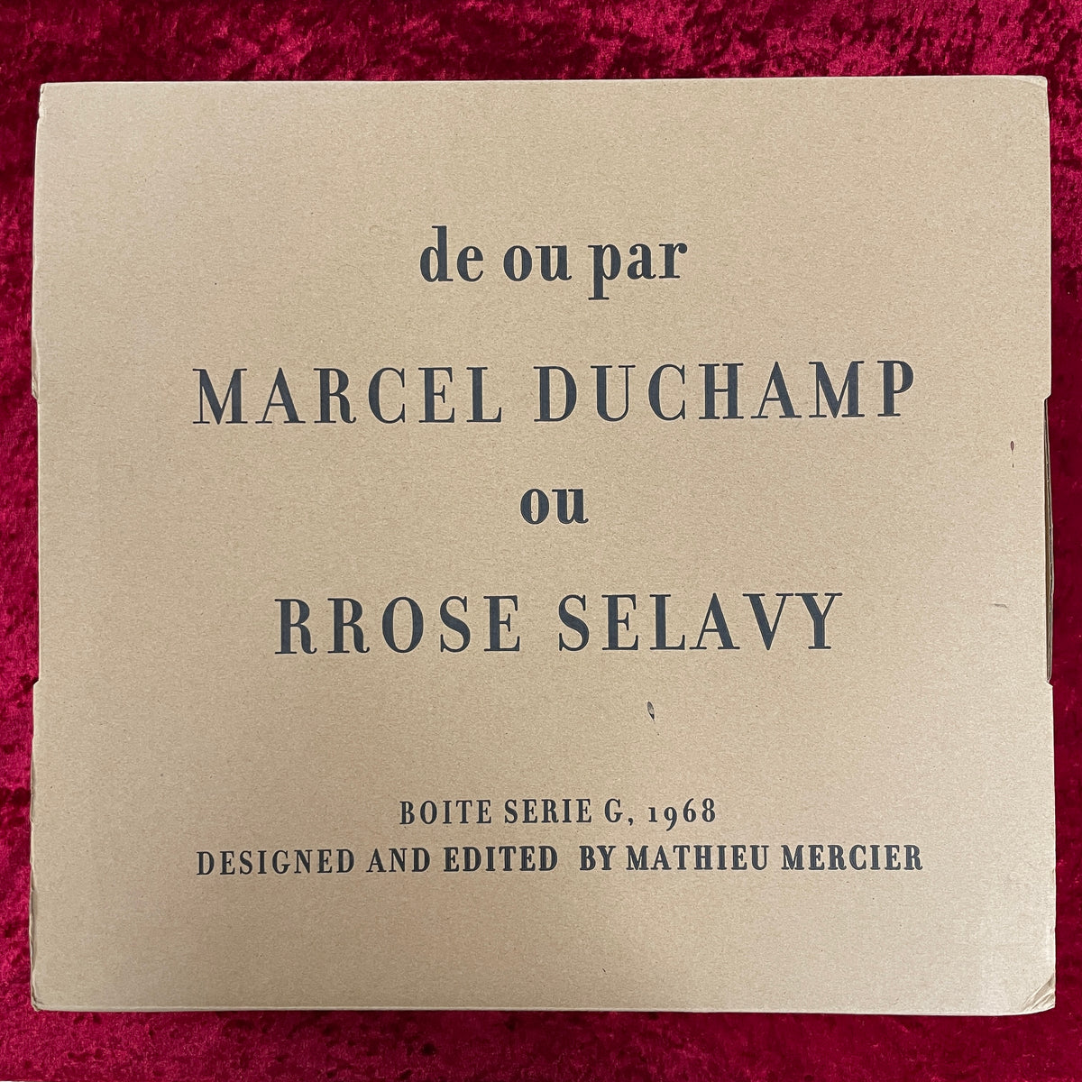 『de ou par MARCEL DUCHAMP ou RROSE SÉLAVY』 Marcel Duchamp / Boîte-en-valise 洋書　マルセル・デュシャン