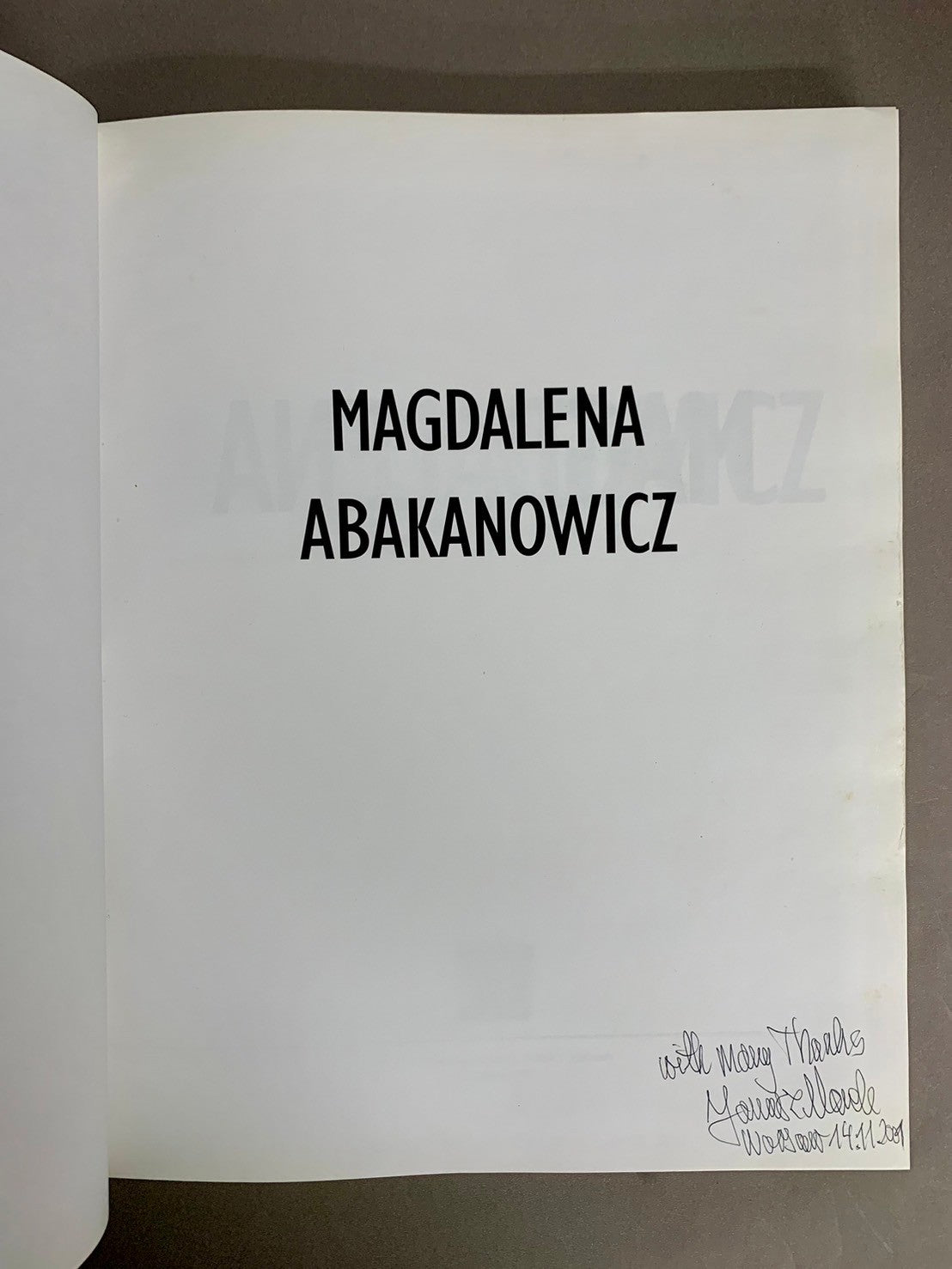 MAGDALENA ABAKANOWICZ　マグダレーナ・アバカノヴィッチ　洋書
